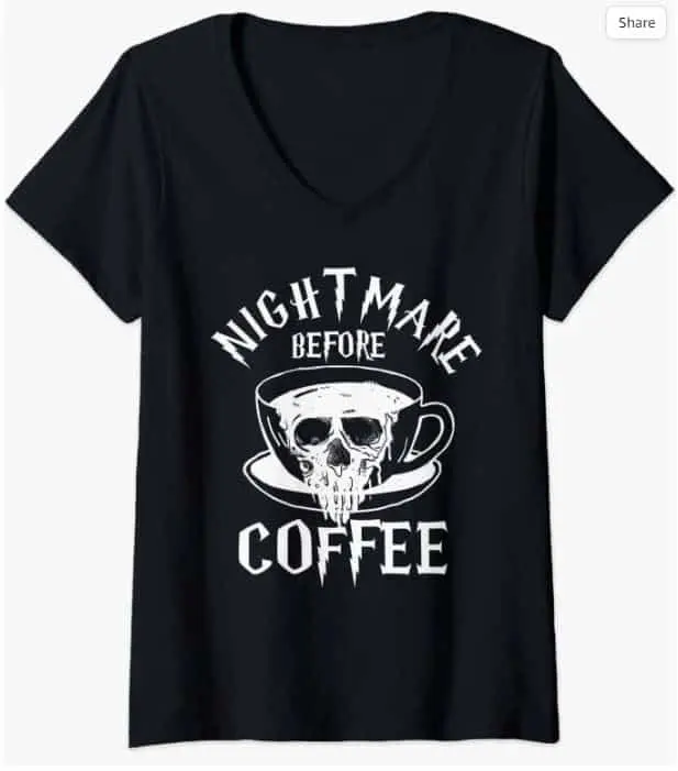 Halloween Witch Motif - Witches Brew Coffee & Co V-Neck T-Shirt