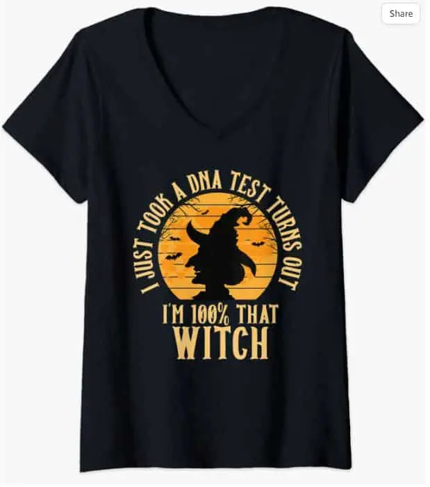 Halloween Witch V-Neck T-Shirt