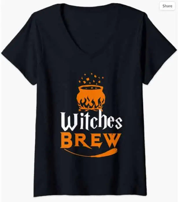 Halloween Witch V-Neck T-Shirt