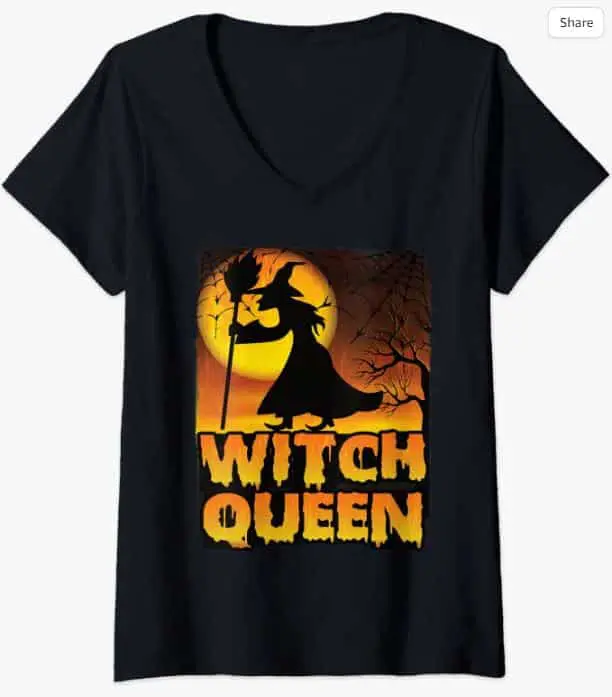 Halloween Witch V-Neck T-Shirt