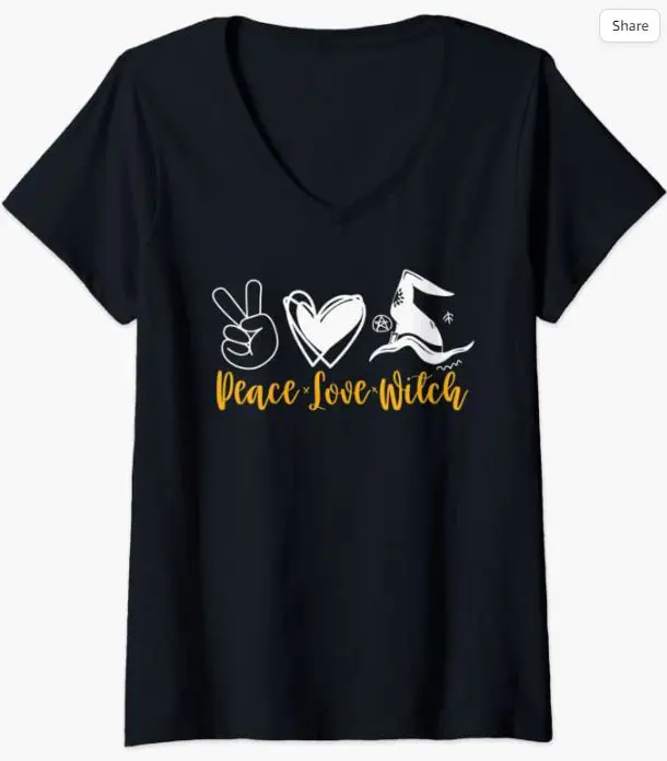 Halloween Witch V-Neck T-Shirt