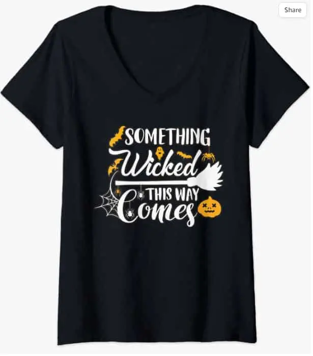 Halloween Witch V-Neck T-Shirt